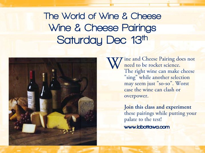 Wine & cheese info