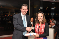 Nick giving out certificate