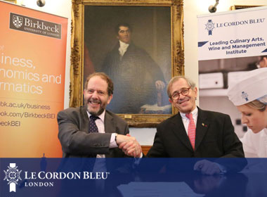 2017年2月　ル・コルドン・ブルーとバークベック（ロンドン大学）が提携し、学士課程を新設