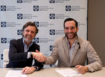 Mario Sandoval y la Universidad Francisco de Vitoria firman un acuerdo para impartir un título doble oficial de FP en restauración y cocina