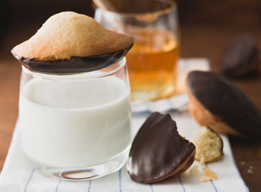 Chocolate Dipped Honey Madeleines Recipe