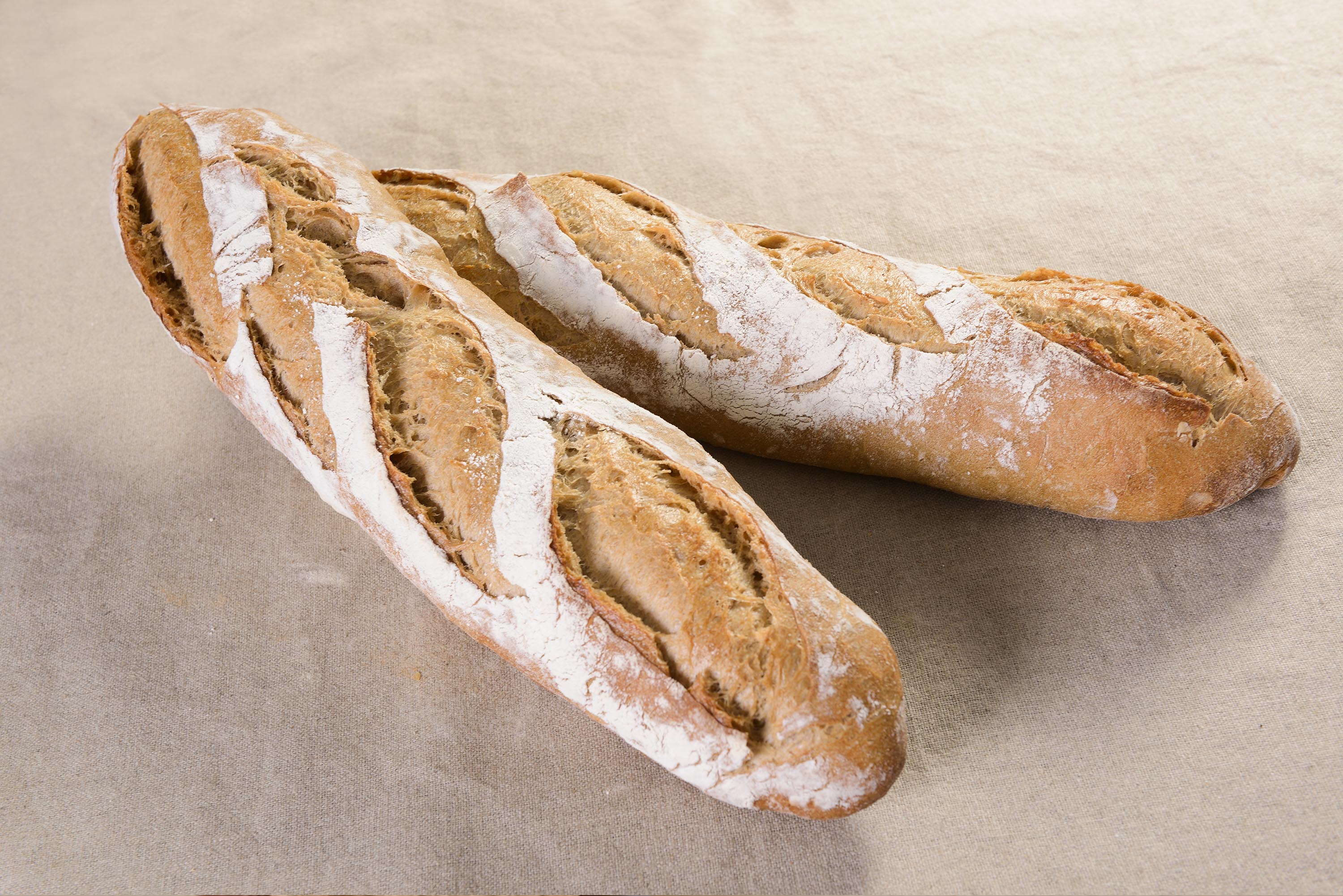 Baguette On A Light Background Baguette Lean Dough, Baking, Slice