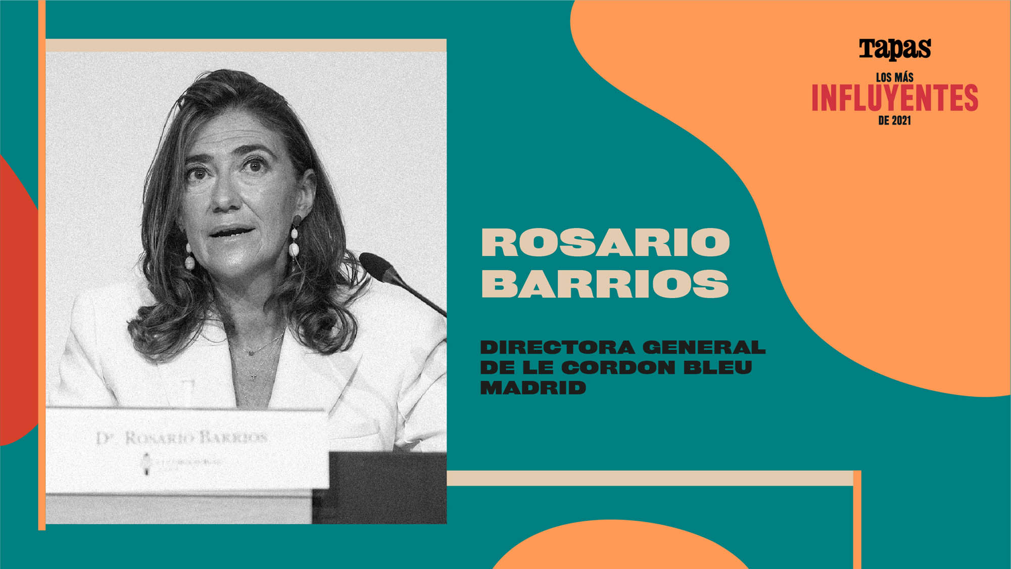 General Manager of Le Cordon Bleu Madrid, Ms. Rosario Barrios, has been included in the list of “The Most Influential (people) in 2021” by the food magazine “Tapas”.