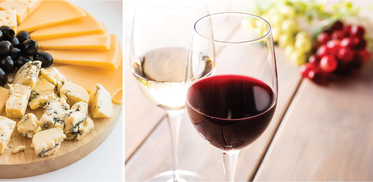 wine and cheese pairing