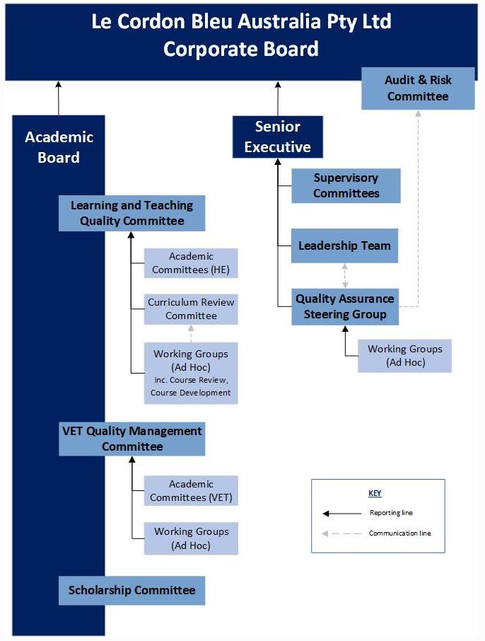 Corporate board structure diagram