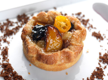 Caramelized Winter Fruit and Gingerbread Galette recipe
