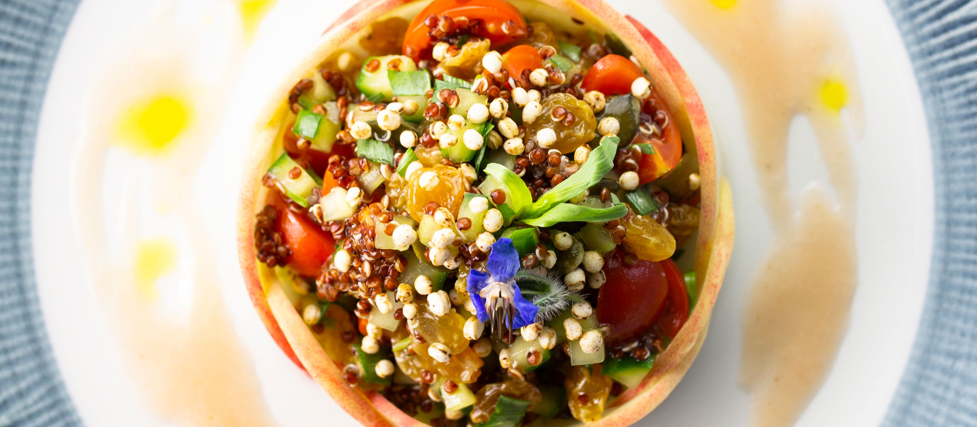 Red quinoa salad