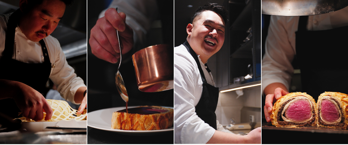 Joachim Lim, Head Chef at Society Restaurant, collage.