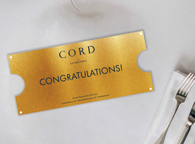 Dine with CORD for a chance to win a Golden Ticket
