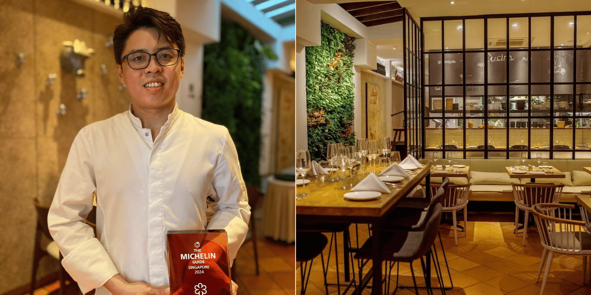 Left: Alumnus Melvin Chou and right, restaurant Terra.
