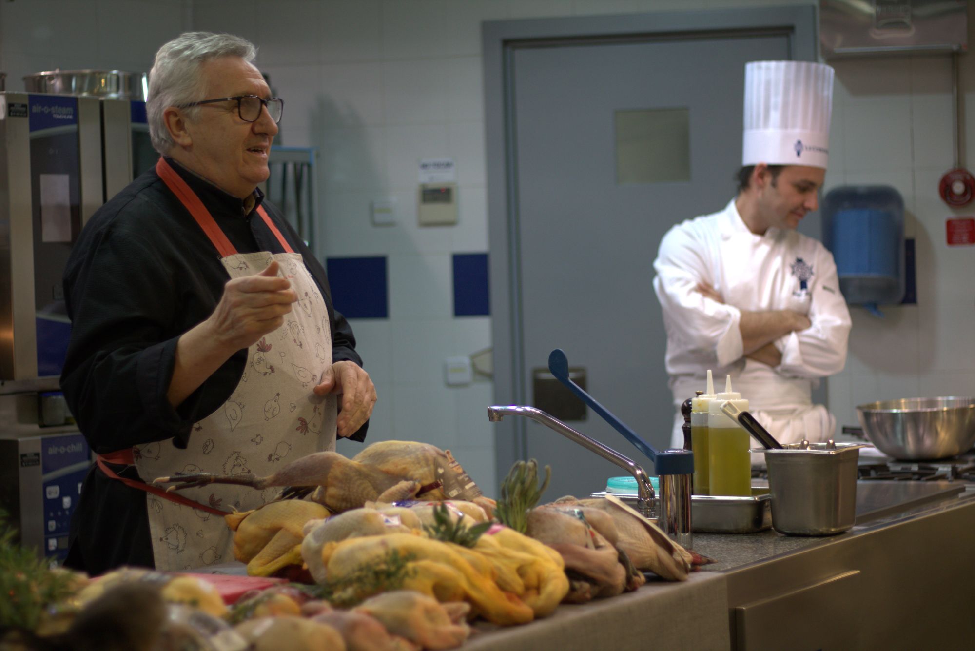 Aves festivas en Le Cordon Bleu Madrid con Higinio Gómez y el chef Diego Muñoz 