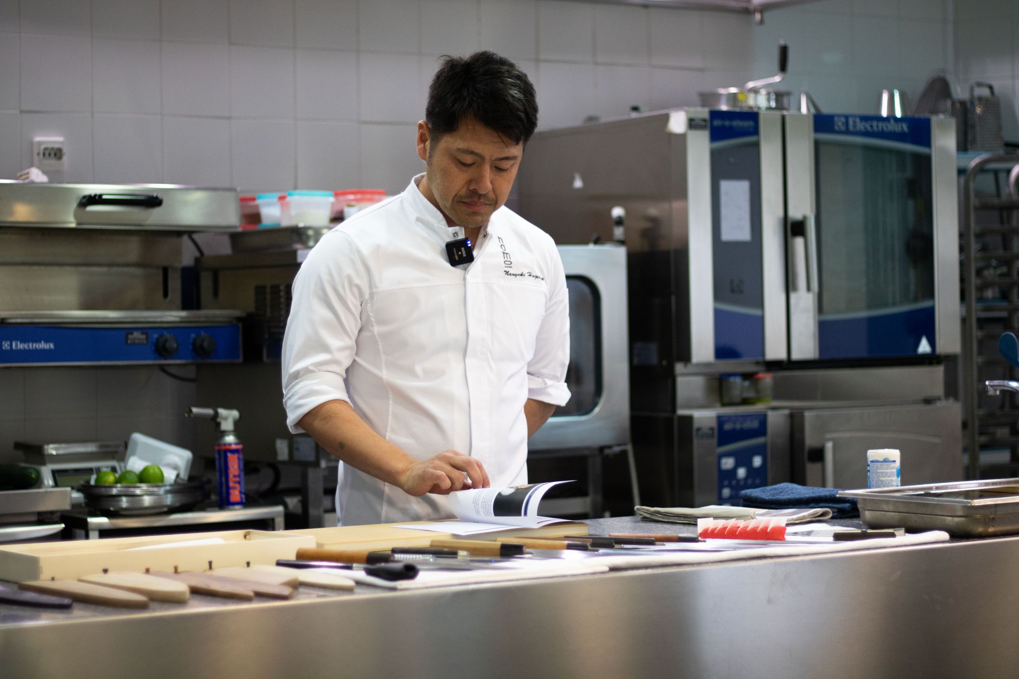 Naoyuki Haginoya from Grupo Nomo visits Le Cordon Bleu Madrid within the #OfftheMenu program