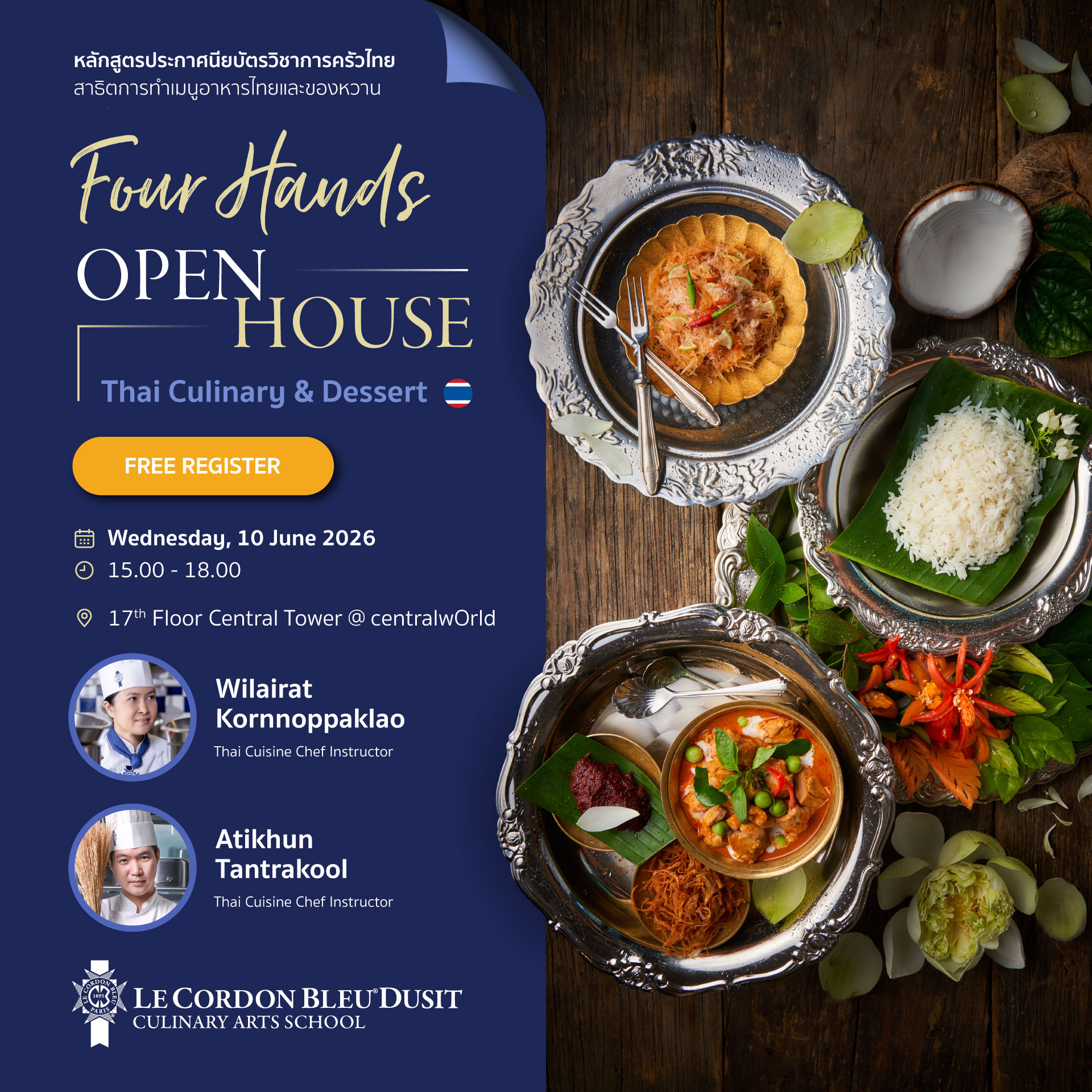 Open House - Thai Cuilinary & Dessert - Four Hand Experience