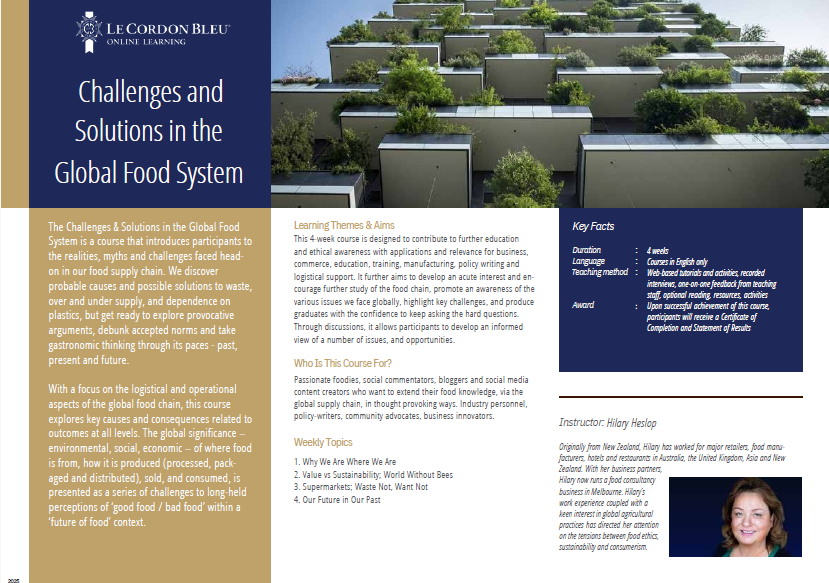Challenges and Solutions in the Global Food System