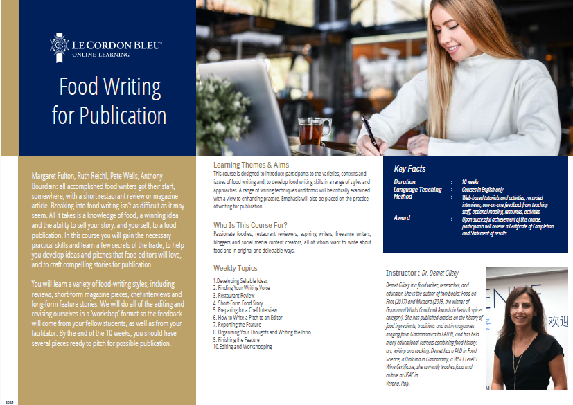 Food Writing for Publication