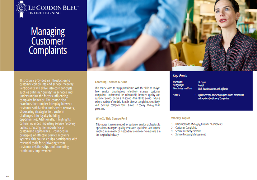 Managing Customer Complaints