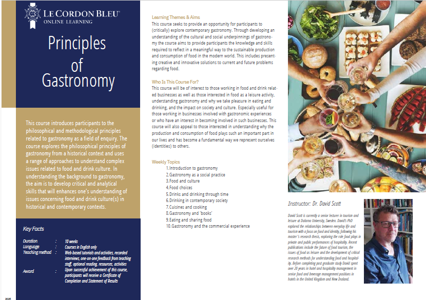 Principles of Gastronomy