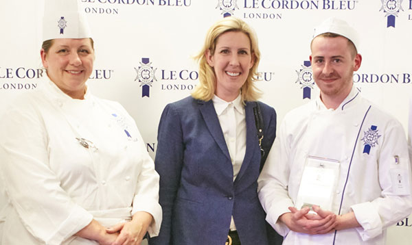 UK Scholarship Award 2016, Kieron Murphy with Clare Smyth and Master Chef Julie Walsh
